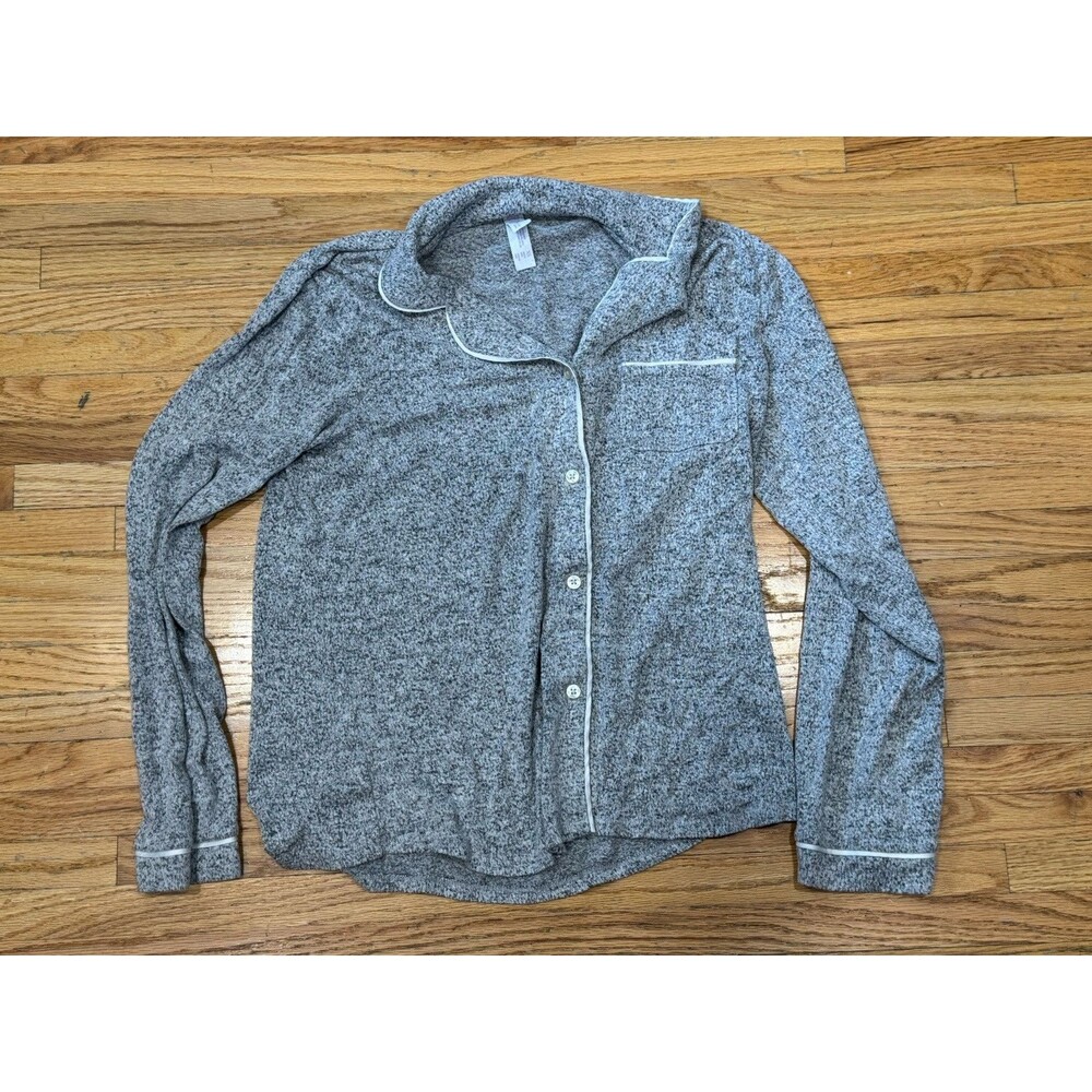 Stars Above XS Gray Pajama Top Stretchy Soft Long Sleeve
